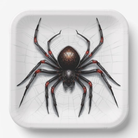 Assiettes en carton  Spider's Haunt ペーパープレート (正面)