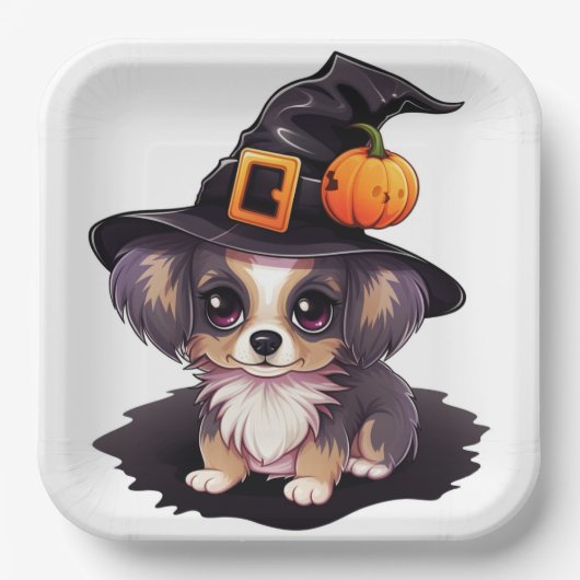 Assiettes en carton Spooky Paws and Furry Claws ペーパープレート (正面)