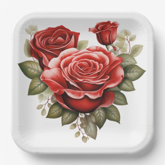 Assiettes en carton St-Valentin Série 1 ペーパープレート (正面)