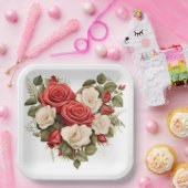 Assiettes en carton St-Valentin Série 1-2 ペーパープレート (パーティー)