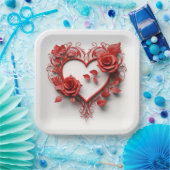 Assiettes en carton St-Valentin Série 1-3 ペーパープレート (パーティー)