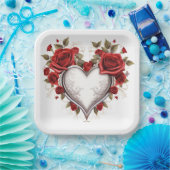 Assiettes en carton St-Valentin Série 1-4 ペーパープレート (パーティー)