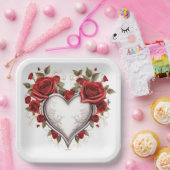 Assiettes en carton St-Valentin Série 1-4 ペーパープレート (パーティー)