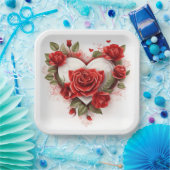 Assiettes en carton St-Valentin Série 1-5 ペーパープレート (パーティー)