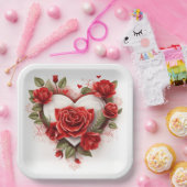 Assiettes en carton St-Valentin Série 1-5 ペーパープレート (パーティー)