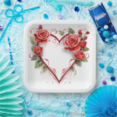 Assiettes en carton St-Valentin Série 1-6 ペーパープレート (パーティー)