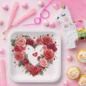 Assiettes en carton St-Valentin Série 1-8 ペーパープレート (パーティー)