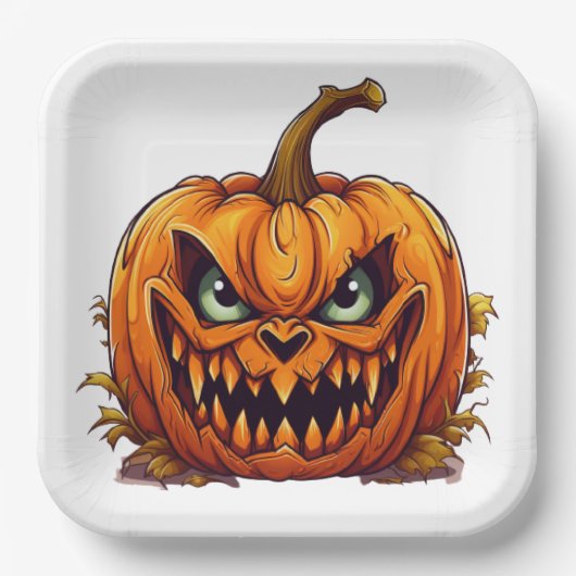 Assiettes en carton  The Pumpkin Princess ペーパープレート (正面)