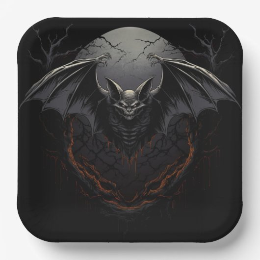 Assiettes en carton Wicked Whimsy ペーパープレート (正面)