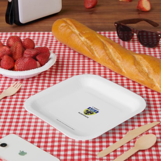 Assiettes Jetables - blason de L'Aigle - Normandie ペーパープレート (ピクニック)