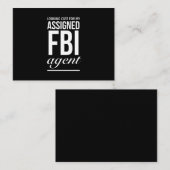 Assigned FBI agent funny quotes white 名刺 (正面/裏面)