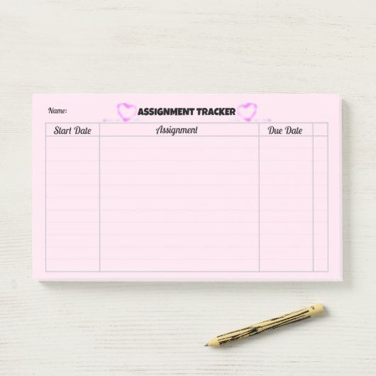 Assignment Trackerメモ帳 ポストイット (デスク)