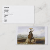 Assiniboinのインディアンが建てる魔法の山は地図をつくります 名刺 (正面/裏面)