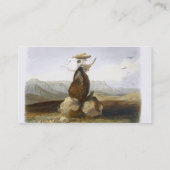 Assiniboinのインディアンが建てる魔法の山は地図をつくります 名刺 (裏面)