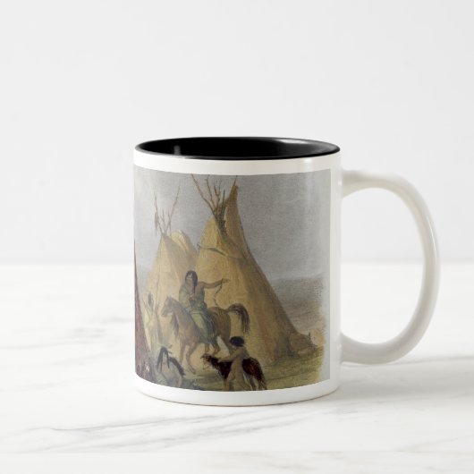 Assiniboinの責任者の皮ロッジは、16をからのめっきします ツートーンマグカップ (右)