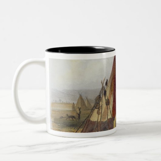 Assiniboinの責任者の皮ロッジは、16をからのめっきします ツートーンマグカップ (左)