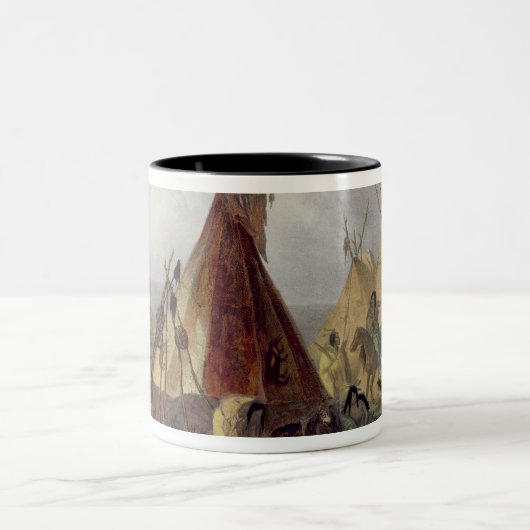 Assiniboinの責任者の皮ロッジは、16をからのめっきします ツートーンマグカップ (中央)