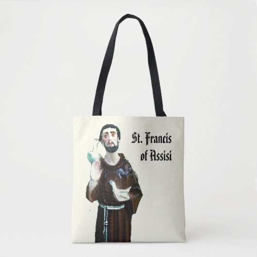 Assisiのカトリック教の聖者のトートバックのSt Francis トートバッグ (正面)