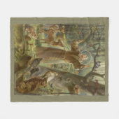 Assisiの動物の守護聖人のSt Francis フリースブランケット (正面(横))