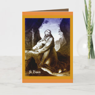 Assisiの引用文のカトリック教カードSt Francis カード