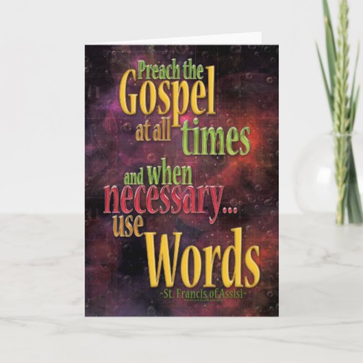 Assisiの引用文のSt Francis カード (正面)