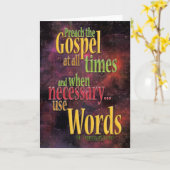 Assisiの引用文のSt Francis カード (黄色い花)