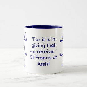 Assisiの引用文のSt. Francis ツートーンマグカップ