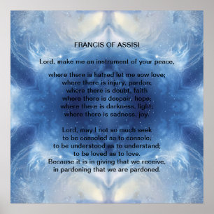 Assisiの祈りの言葉のSt. Francis ポスター