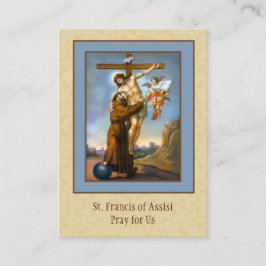 Assisiの神聖なカードのSt Francisの祈りの言葉 名刺