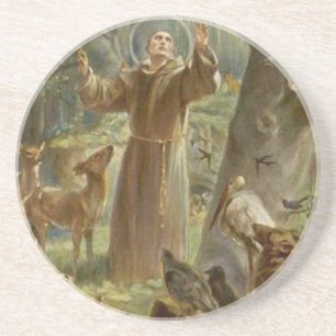AssisiのSt Francisは動物によって囲みました コースター