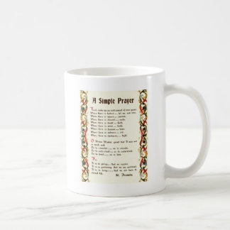 AssisiのSt Francis著シンプルな祈りの言葉 コーヒーマグカップ