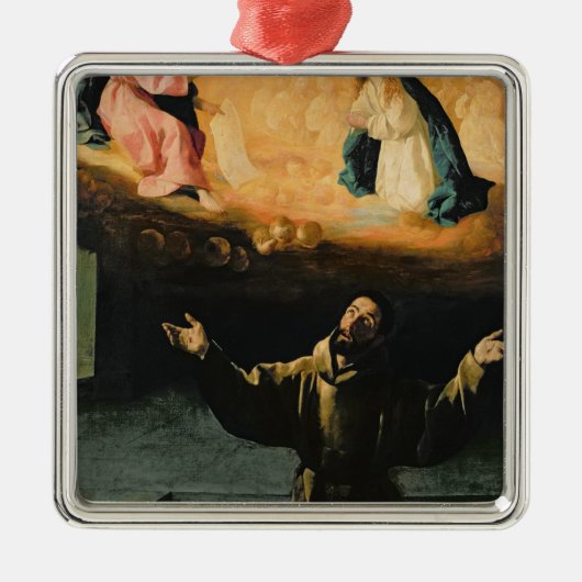 AssisiのSt Francis、バラの奇跡 メタルオーナメント (正面)