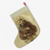 AssisiのSt Francis ラージクリスマスストッキング (裏面 (吊り時))