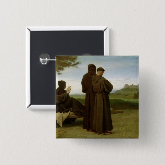 AssisiのSt Francis 缶バッジ (正面&裏面)