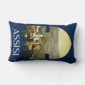 Assisiイタリアのヴィンテージ旅行装飾用クッション ランバークッション (裏面)