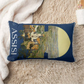 Assisiイタリアのヴィンテージ旅行装飾用クッション ランバークッション (ブランケット)