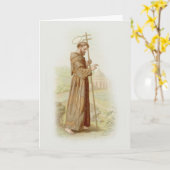 Assisiグリーティングカードの聖フランシス祈りの言葉付き カード (黄色い花)