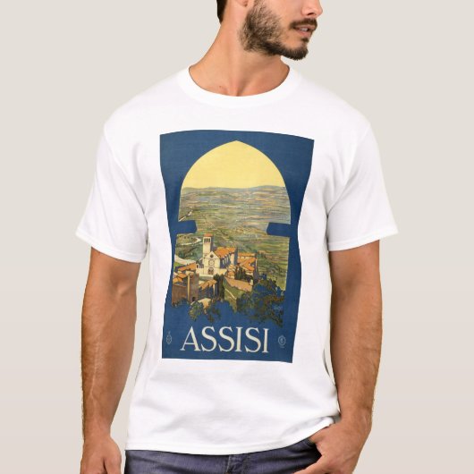 Assisi旅行ポスター Tシャツ (正面)