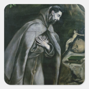 Assisi 1580-95年のSt Francis スクエアシール