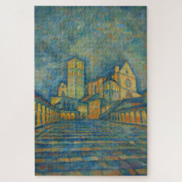 Assisi Basilica Cezanne Style Art Jigsaw Puzzle ジグソーパズル