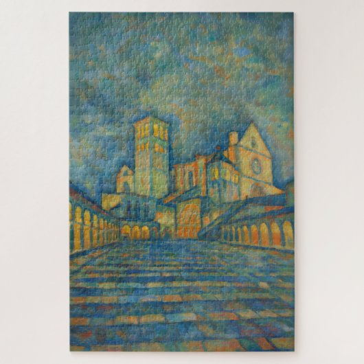 Assisi Basilica Cezanne Style Art Jigsaw Puzzle ジグソーパズル (縦)