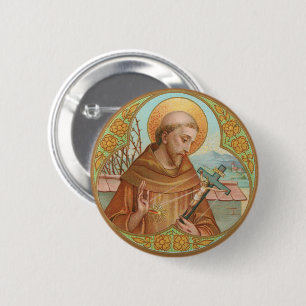 Assisi (BK 002)のSt Francis 缶バッジ