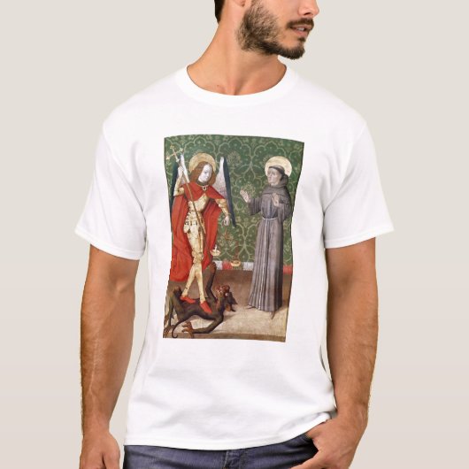 Assisi、c.1480のセントマイケルそしてSt Francis Tシャツ (正面)