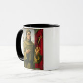 Assissi、c.1490 (パネルのテンペラ)のSt Francis マグカップ (正面左)