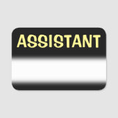 「ASSISTANT」はっきりした名タグ 名札 (正面)