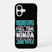 Assistant Administrator Multitasker Job Title Skil iPhone 16ケース (裏面)