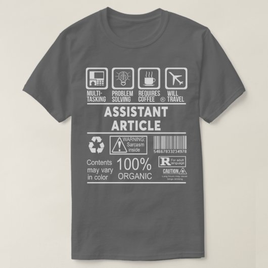ASSISTANT ARTICLE NICEデザイン2017 2 Tシャツ (デザイン正面)