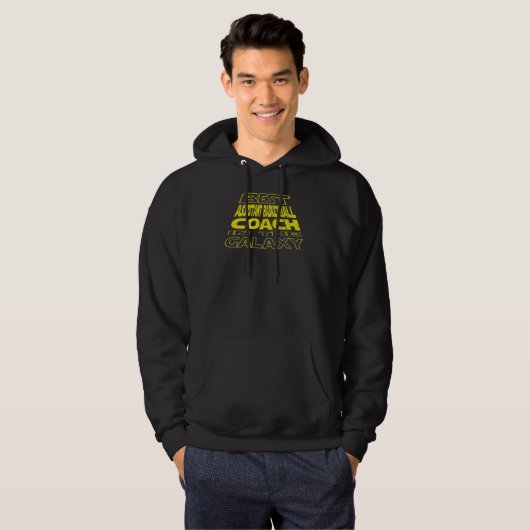 Assistant Basketball Coach  Space Backside Design パーカ (正面フル)