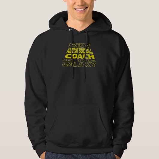 Assistant Basketball Coach  Space Backside Design パーカ (正面)