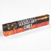 Assistant Chief Firefighter Flag デスクネームプレート